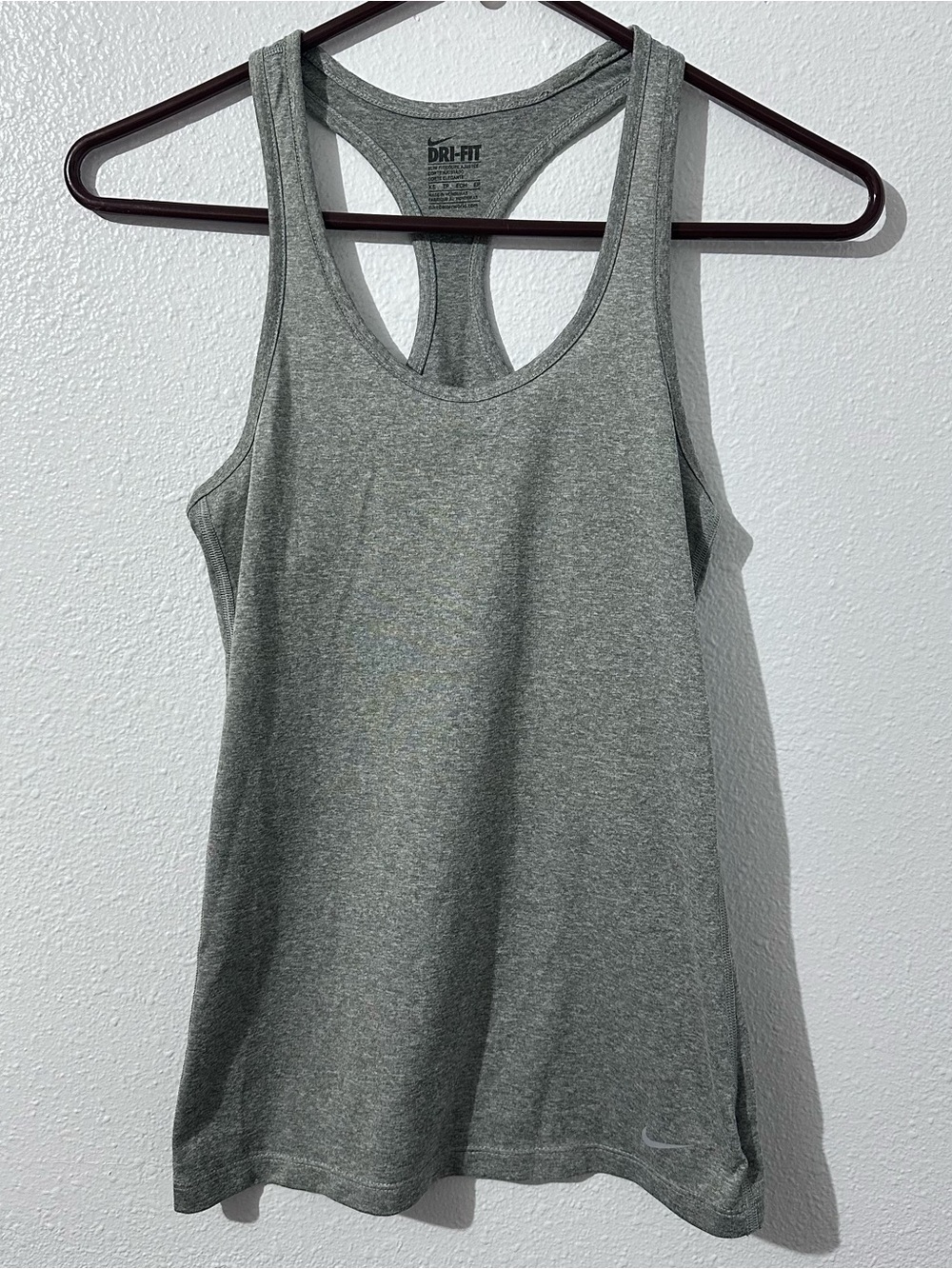 Nike Heather Gray Dri-FIT Racerback Tank